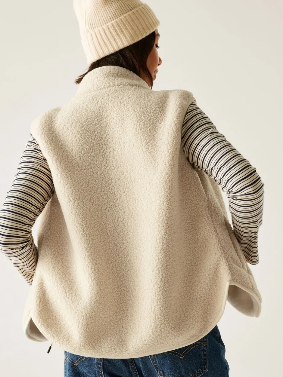 Sportkleding|Hoody's En Sweatshirts*Regatta - Frankie Borg Bodywarmer Fleece Crème