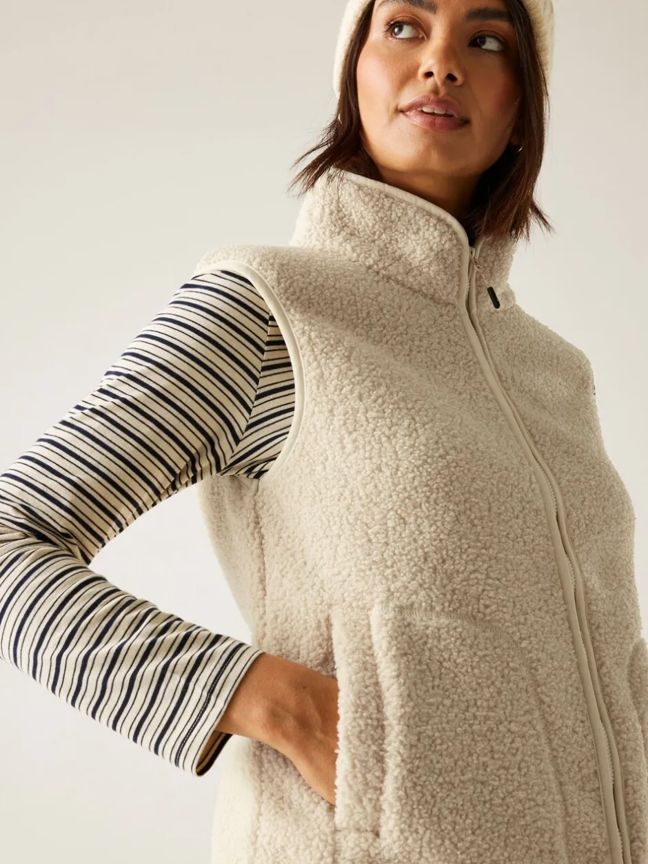 Sportkleding|Hoody's En Sweatshirts*Regatta - Frankie Borg Bodywarmer Fleece Crème