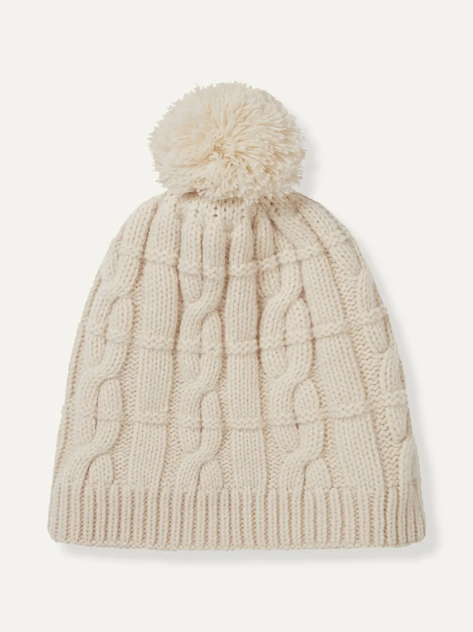 Mutsen, Sjaals En Handschoenen*Sealskinz - Hemsby Waterproof Cold Weather Cable Knit Bobble Hat Crème