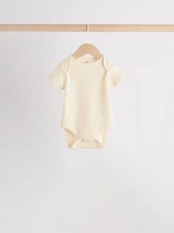 Rompertjes En Hemdjes|Rompertjes En Hemdjes|Next Crème - Set van 5 babyrompertjes met korte mouwen