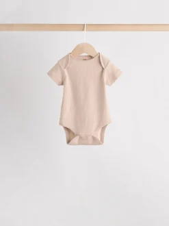 Rompertjes En Hemdjes|Rompertjes En Hemdjes|Next Crème - Set van 5 babyrompertjes met korte mouwen