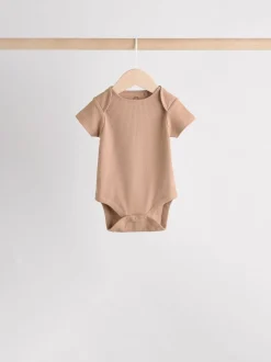 Rompertjes En Hemdjes|Rompertjes En Hemdjes|Next Crème - Set van 5 babyrompertjes met korte mouwen