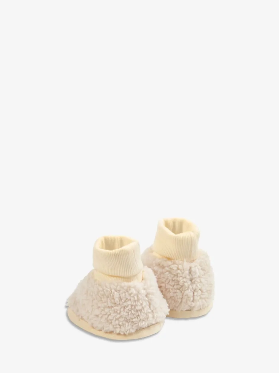 Boots|The Little Tailor - - Sherpa-fleece babylaarsjes met donzige voering Crème