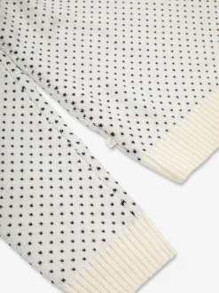 Gebreide Kleding*The Little Tailor - kersttrui met rendierfairislepatroon Crème