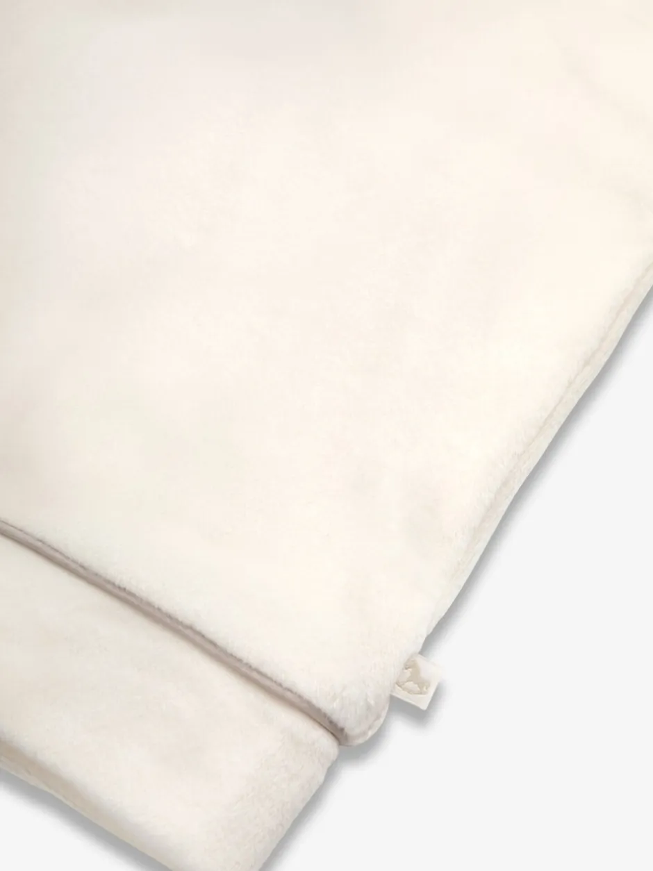 Pyjama's|The Little Tailor - luxe kerstpyjama van zacht aanvoelend velours Crème
