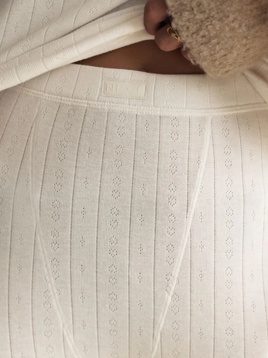 Alle Nacht- En Loungekleding*Next - Thermal Maximum Warmth Cosy Pointelle Leggings Crème