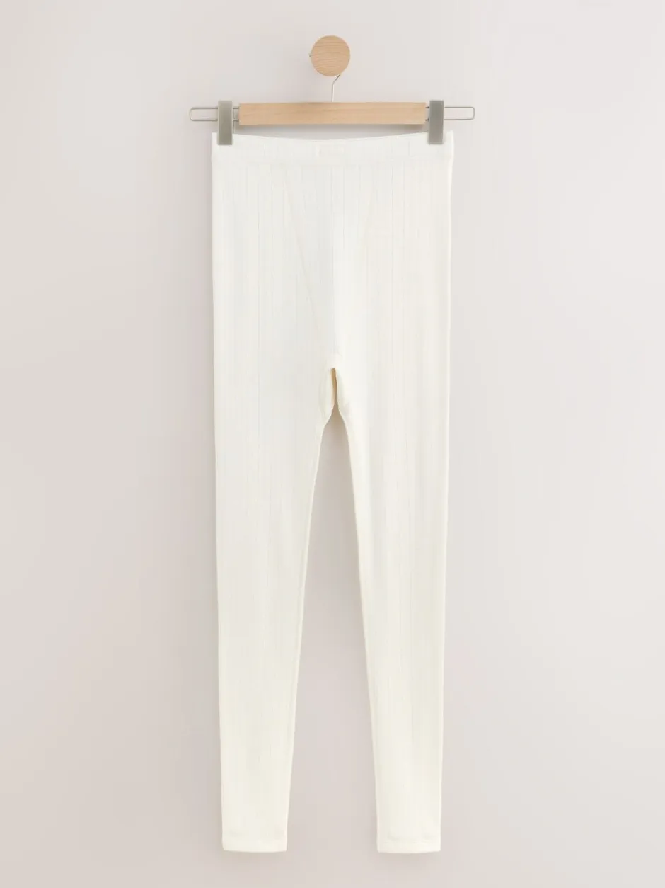 Alle Nacht- En Loungekleding*Next - Thermal Maximum Warmth Cosy Pointelle Leggings Crème