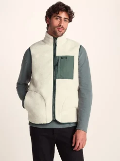 Jassen En Jacks|Tog 24 - Evan sherpa bodywarmer voor heren Crème