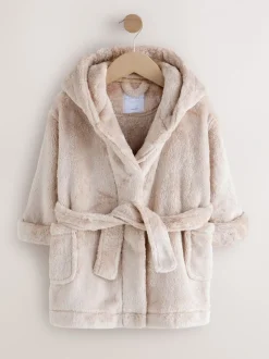 Kamerjassen*Next - Zacht aanvoelende fleece kamerjas (9 mnd-16 jr) Crème
