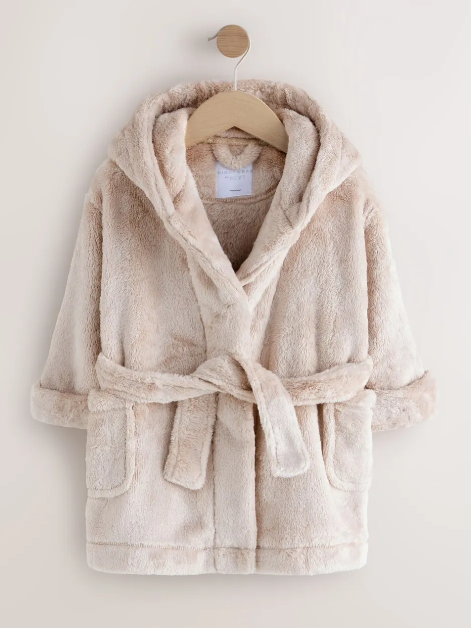 Kamerjassen*Next - Zacht aanvoelende fleece kamerjas (9 mnd-16 jr) Crème