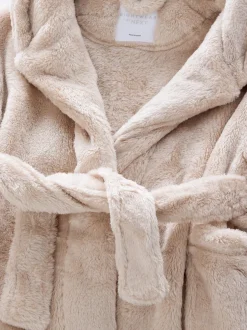 Kamerjassen*Next - Zacht aanvoelende fleece kamerjas (9 mnd-16 jr) Crème