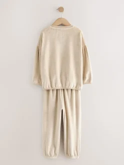Nachtkleding En Pyjama's|Pyjama's*Next Crème geribbeld - Behaaglijke fleece pyjama (9 mnd-16 jr)