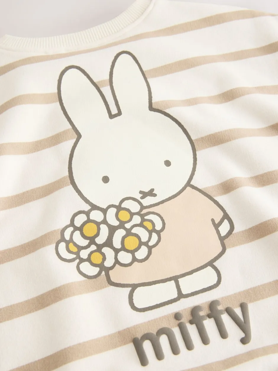 Sets En Combisets|Truien En Breisels|Next Crème gestreept - Set met Miffy-sweatshirt en legging (3 mnd-7 jr)