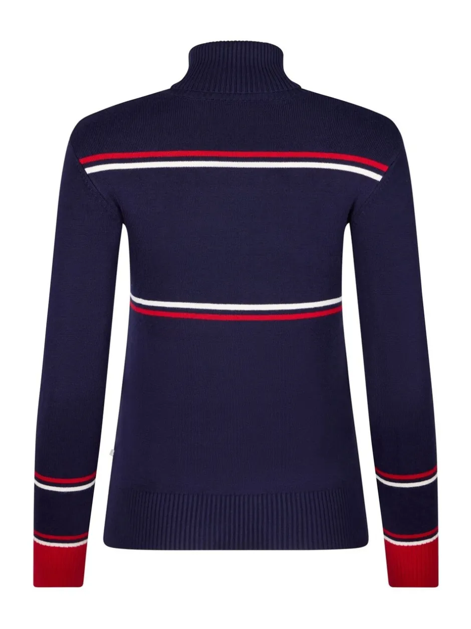 Gebreide Kleding*The Little Tailor - 'Les Alps' Slim fit e ski-Kerstmis Trui Crème licht