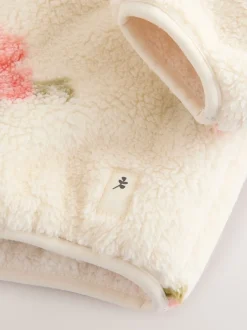 Truien En Breisels|Jassen, Jacks En Kinderwagenpakjes|Next - Fleece met ritssluiting (3mnd-7jr) Crème met bloemenprint