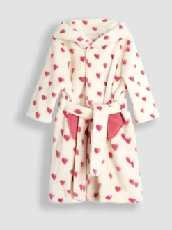 Kamerjassen|Jojo Maman Bébé Crème met hartprint - - Badjas