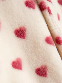 Kamerjassen|Jojo Maman Bébé Crème met hartprint - - Badjas