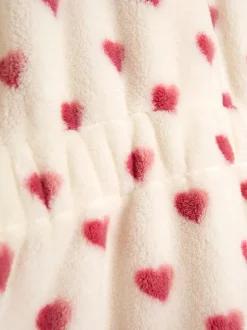 Kamerjassen|Jojo Maman Bébé Crème met hartprint - - Badjas