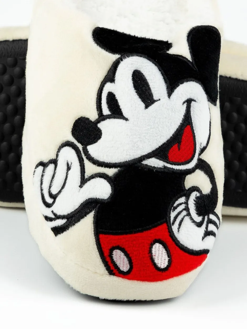 Pantoffels*Vanilla Underground Crème met Mickey Mouse - winterpantoffels voor volwassenen