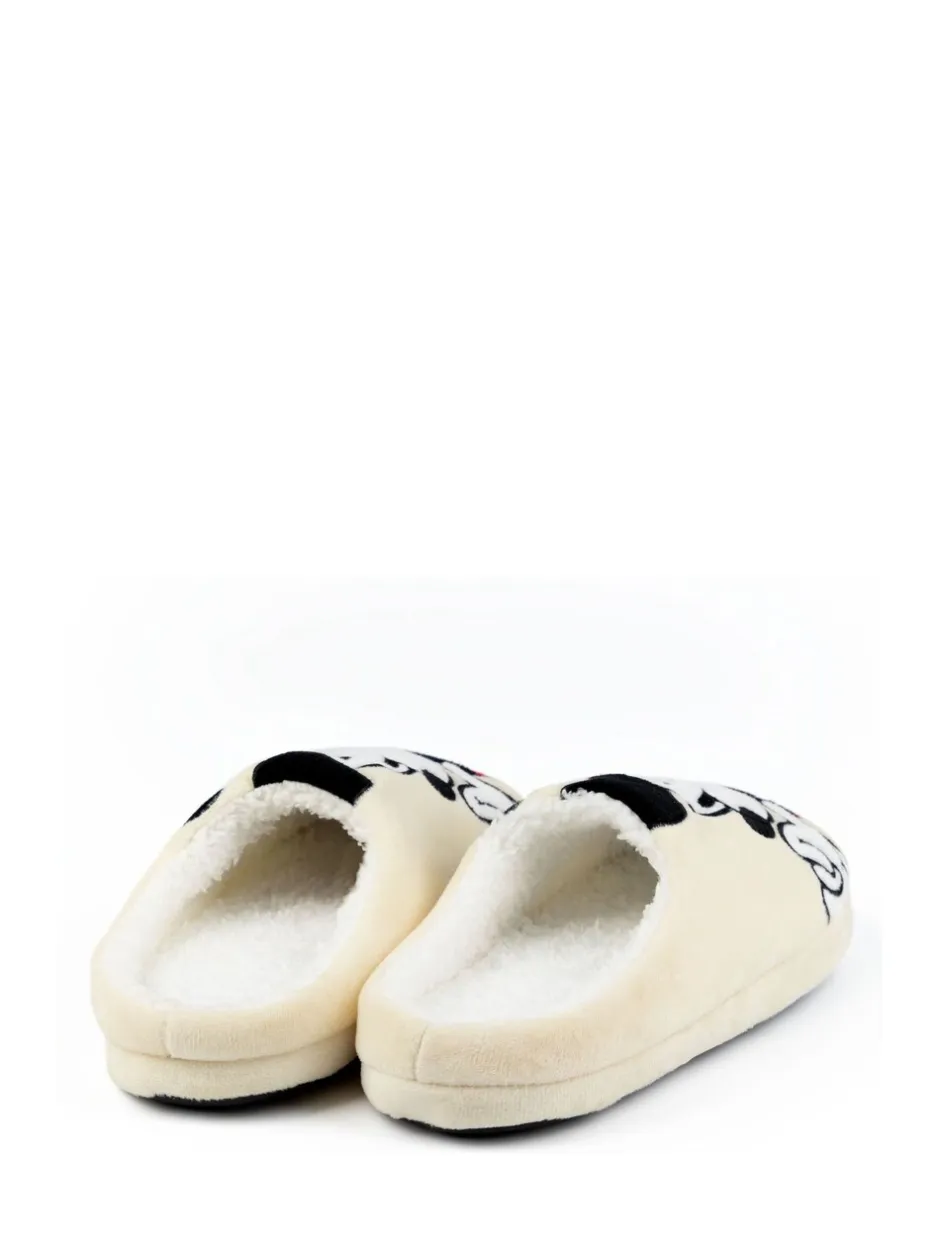 Pantoffels*Vanilla Underground Crème met Mickey Mouse - winterpantoffels voor volwassenen