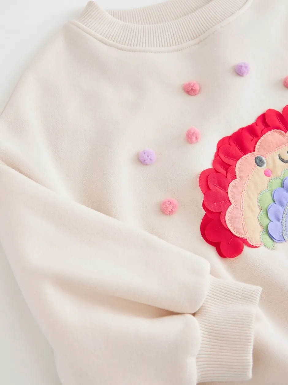 Truien En Breisels|Sweaters En Hoody´S|Next - Sweatshirt met ronde hals (3 mnd-7 jr) Crème Regenboog Taco