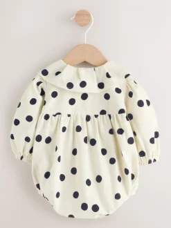 Sets En Combisets|Rompertjes En Tuinbroeken|Next Crème/Charcoal met stippen - Babyrompers met bloemenprint Set 2 -delig met maillot (0mnd -3jr)