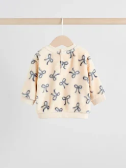 Truien En Breisels|Sets En Outfits*Next Crème/grijs - Set van zachte velours trui met strikprint en broek (0mnd -2jr)