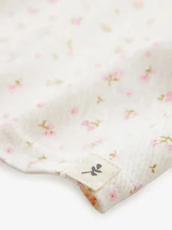 Overhemden En Blouses|Next - Blouse met lange mouwen en geplooide hals (3mnd-7jr) Crèmekleurige fijne bloemenprint