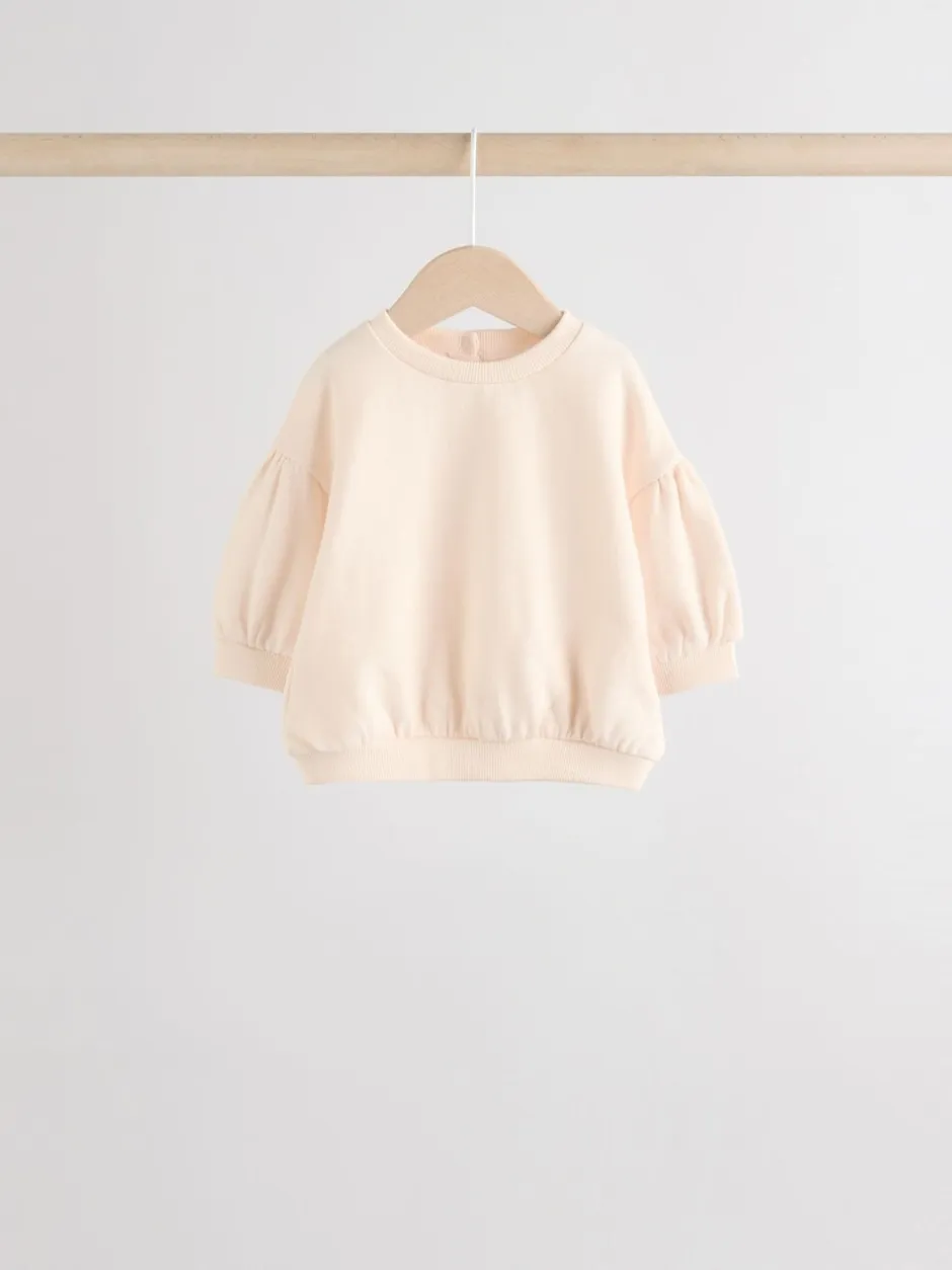 Sets En Combisets|Truien En Breisels|Next - Baby sweatshirt en joggingbroek 6 -delige set (0mnd -2jr) Crèmekleurig/roze