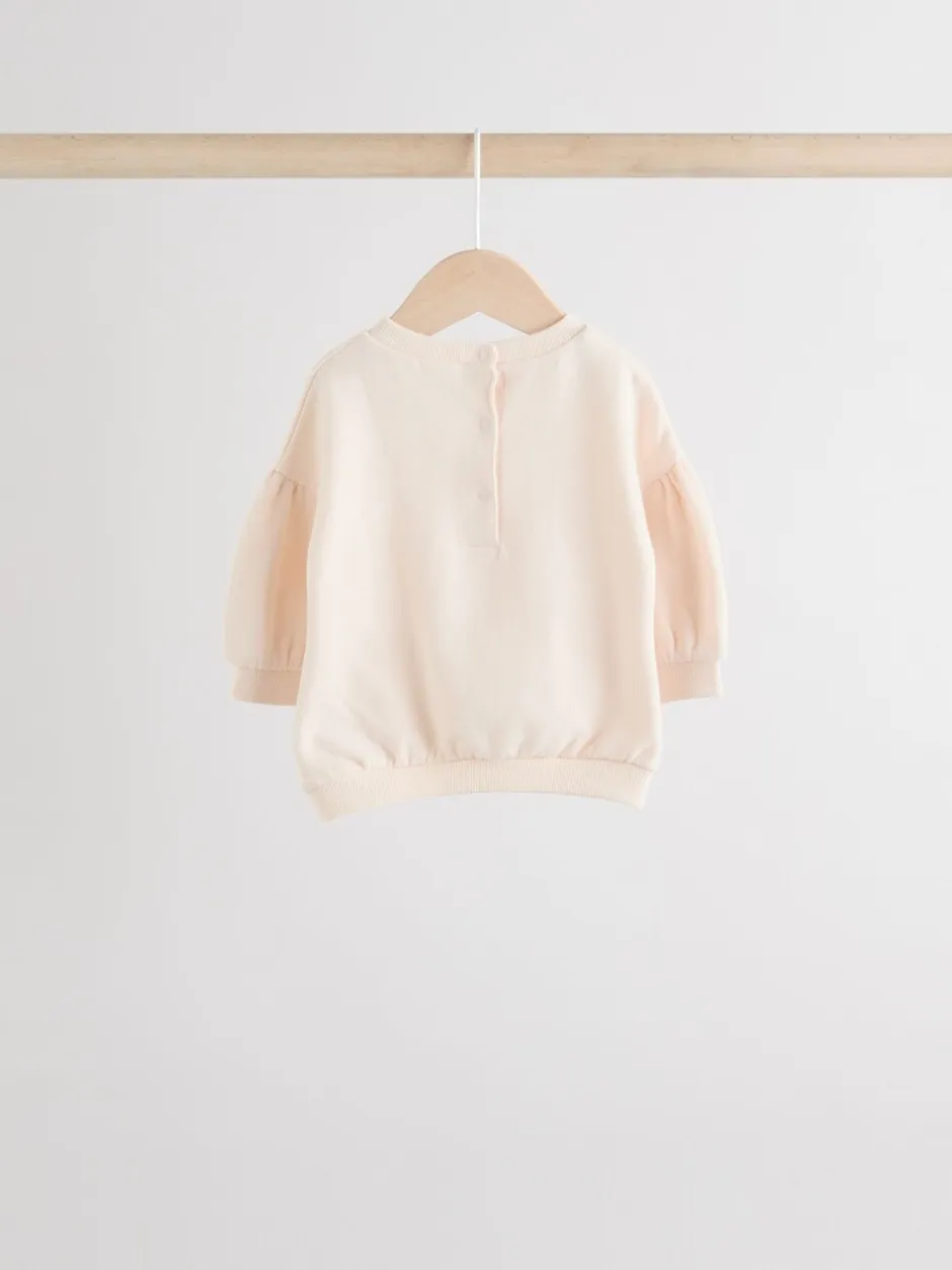 Sets En Combisets|Truien En Breisels|Next - Baby sweatshirt en joggingbroek 6 -delige set (0mnd -2jr) Crèmekleurig/roze