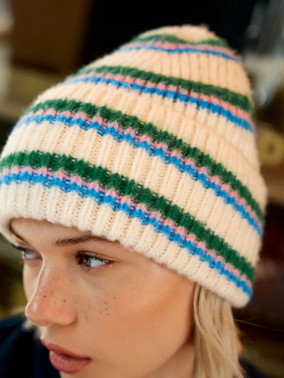 Mutsen, Handschoenen En Sjaals*Next Crèmekleurig/roze/groen - Gebreide beanie-muts