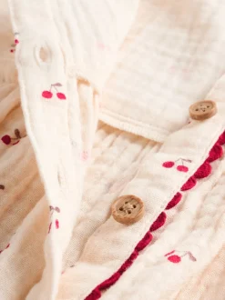 Tops|Sets En Outfits*Next - 2 -delige babyset van geweven tops en broeken met lange mouwen (0mnd -2jr) Crème/rode kers