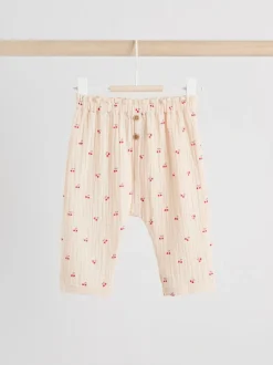 Tops|Sets En Outfits*Next - 2 -delige babyset van geweven tops en broeken met lange mouwen (0mnd -2jr) Crème/rode kers