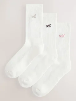 Sokken En Panty's|self. Crème/roze/choc - zelf. 3 paar lounge enkelsokken met verzachte zool