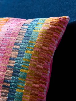 Kussentjes En Plaids|Kussentjes En Plaids*Next Cut Velvet Rio Blocks Cushion Meerkleurig