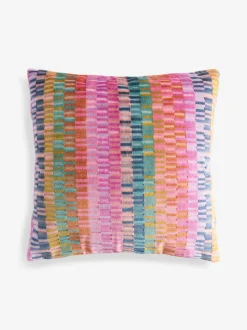Kussentjes En Plaids|Kussentjes En Plaids*Next Cut Velvet Rio Blocks Cushion Meerkleurig