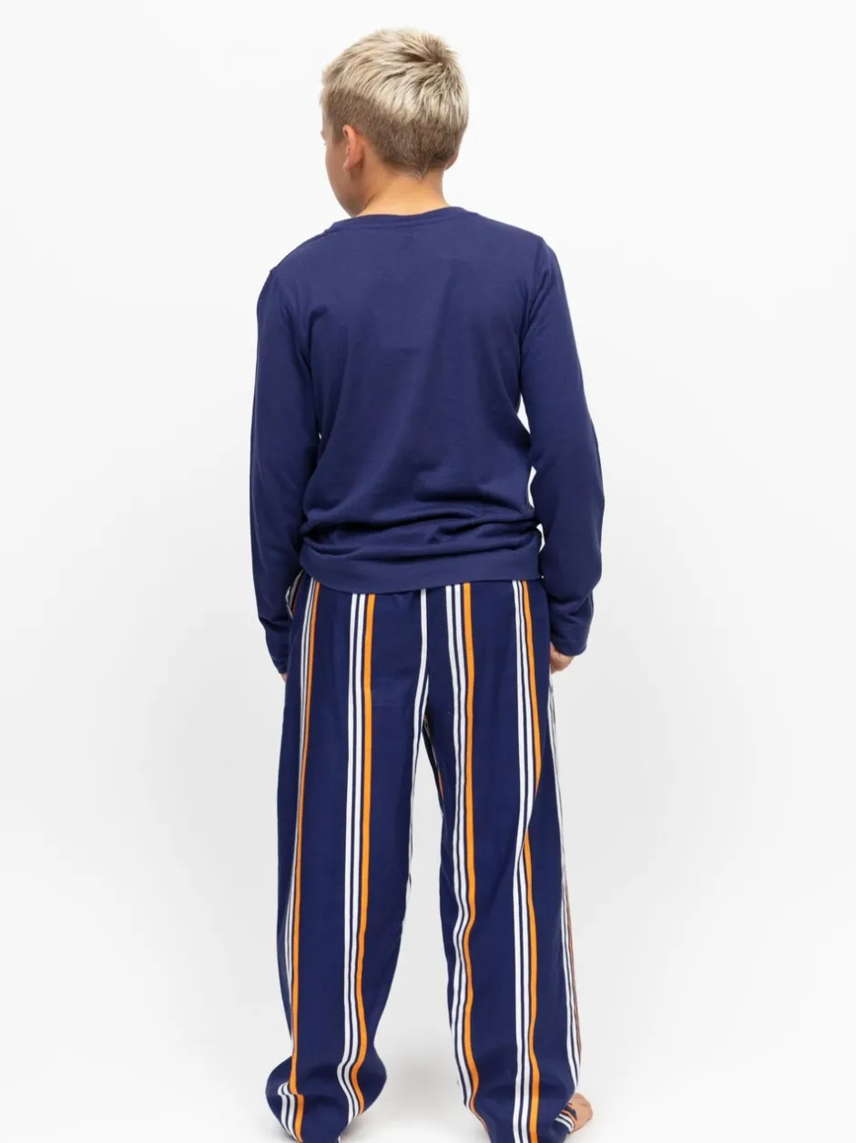 Pyjama's*Cyberjammies Jersey Top & Printed Stripe Pyjamas Set