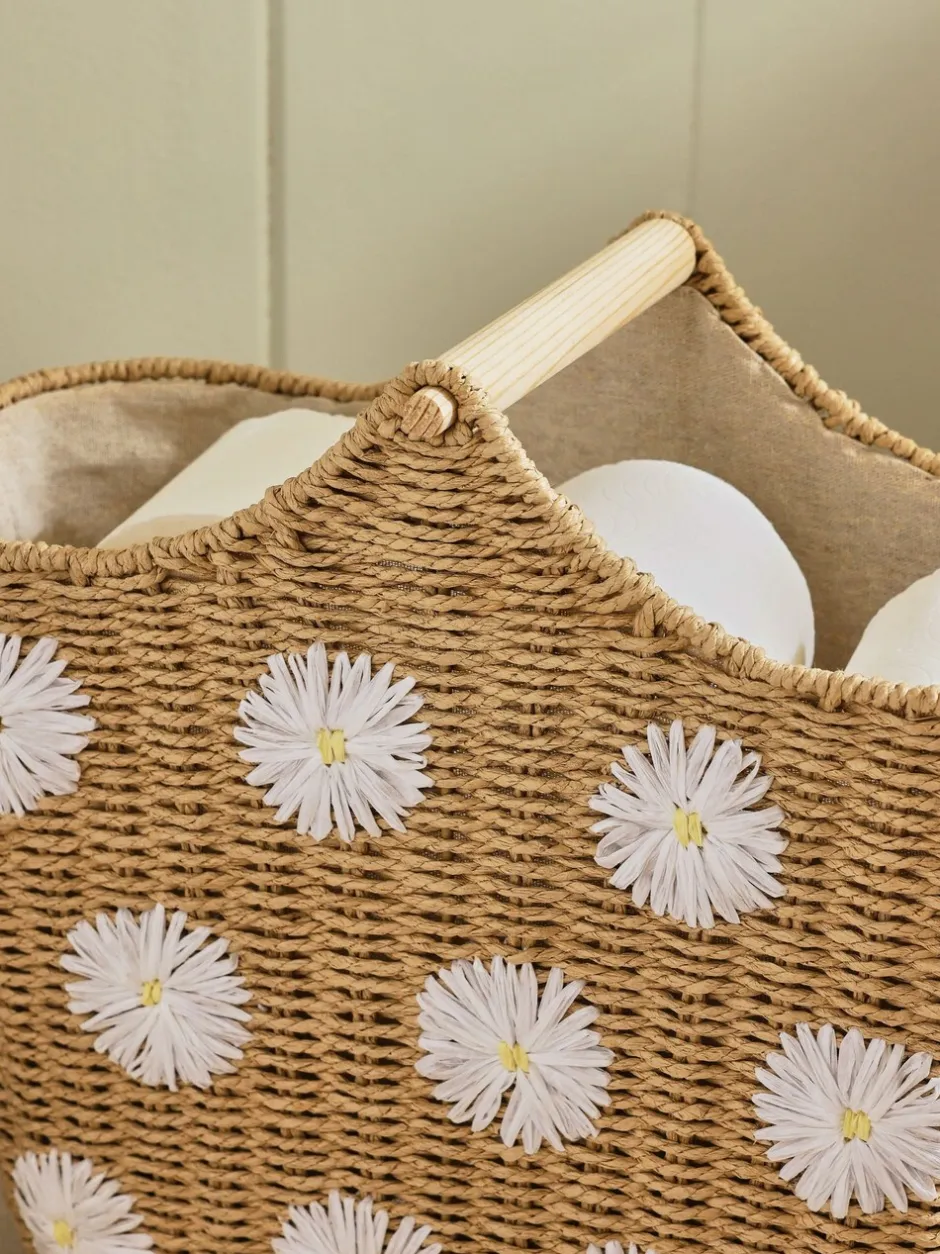 Badkameraccessoires|Next Daisy - Geweven toiletrolhouder en -opbergset