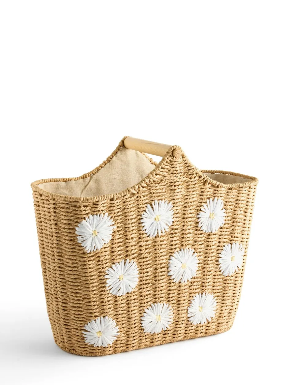 Badkameraccessoires|Next Daisy - Geweven toiletrolhouder en -opbergset