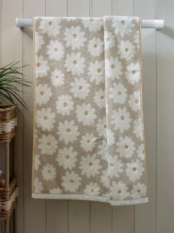 Handdoeken En Badmatten|Next Daisy 100% katoenen handdoeken Naturel grijs