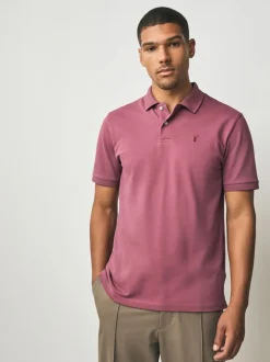 Poloshirts*Next Damson roze - Normale Pasvorm - Piqué poloshirt met korte mouwen
