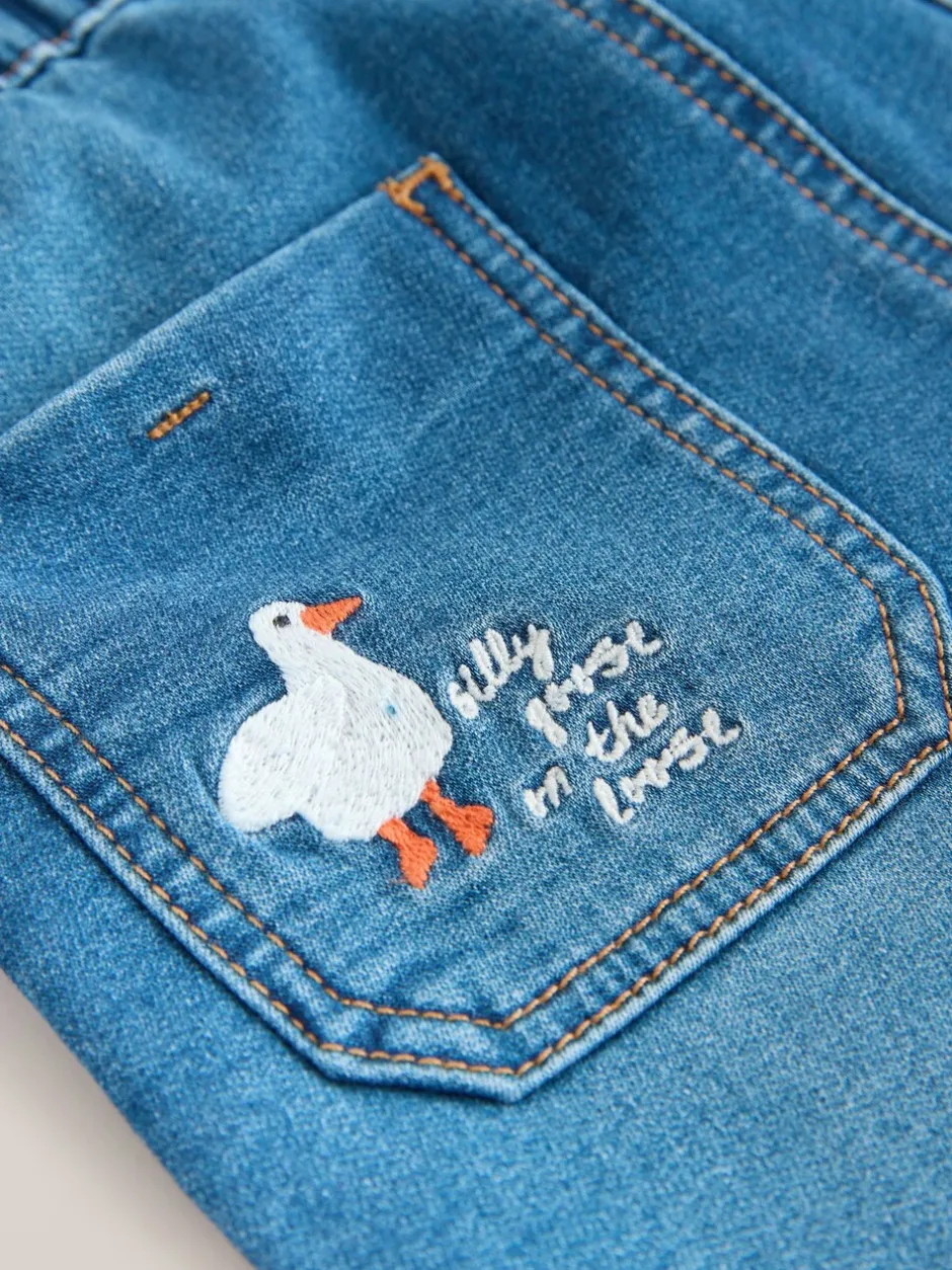 Jeans En Joggingbroeken|Jeans*Next Dark Blue Character Farm - Loose Pull On Jeans (3mths-7yrs)