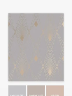 Behang|Next Deco Geometric 10M Wallpaper Grijs