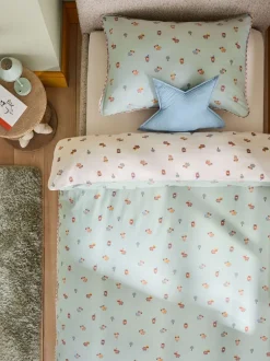 Kinderbeddengoed*Next Dekbedovertrek en kussensloop Sage Green Hamish the Cow Supersoft Brushed Cotton