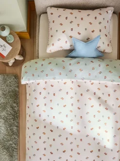 Kinderbeddengoed*Next Dekbedovertrek en kussensloop Sage Green Hamish the Cow Supersoft Brushed Cotton