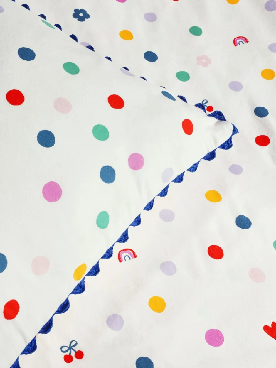 Kinderbeddengoed*Next Dekbedovertrek en kussensloop White Multi Spot Super Soft Brushed Cotton