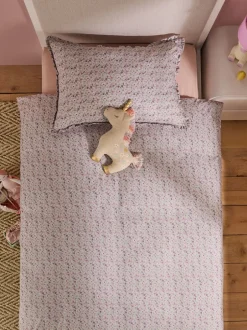 Kinderbeddengoed|Beddengoedsets En Dekbedovertrekken|Next Dekbedovertrek- en kussensloopset met eenhoorn en feeënkasteel