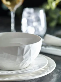 Eetservies En Pastaschalen|Next 12-delige dinerset met modieus reliëf