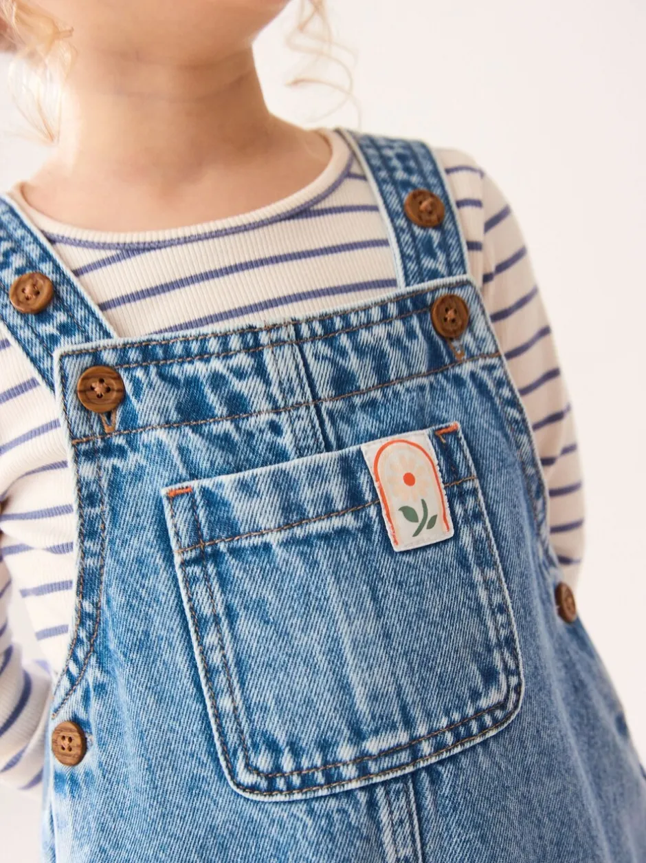 Rompertjes En Tuinbroeken|Sets En Combisets|Next Denim - 100% katoenen bretelbroek (3 mnd-7 jr)