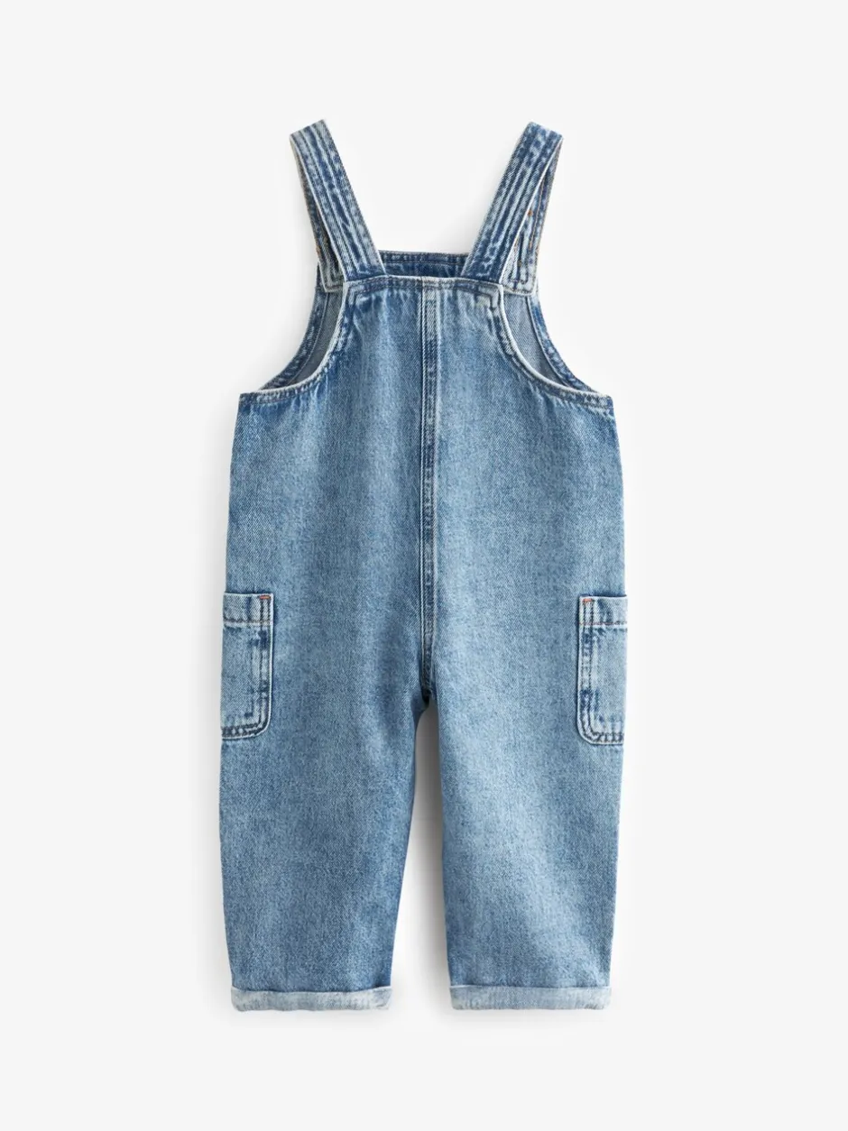 Rompertjes En Tuinbroeken|Sets En Combisets|Next Denim - 100% katoenen bretelbroek (3 mnd-7 jr)